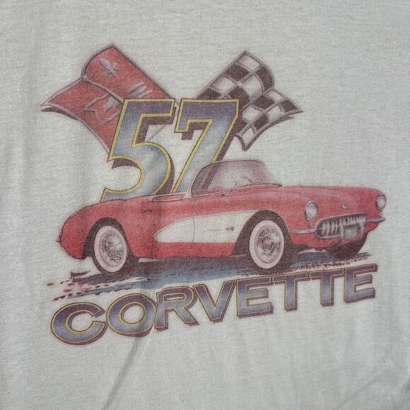 Rare VTG Screen Stars Corvette Heavy Chevy Chevrolet Single Stitch T Shirt 80s L - Picture 10 of 16